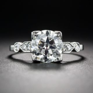 1.50 Diamond Art Deco Engagement Ring - GIA K/VS2
