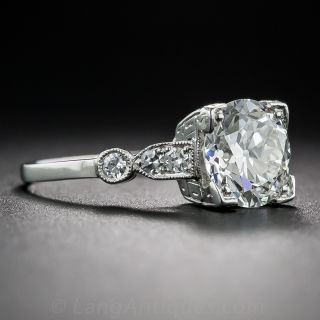 1.50 Diamond Art Deco Engagement Ring - GIA K/VS2