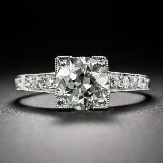 1.51 Carat Diamond Art Deco Style Engagement Ring - GIA I-SI1