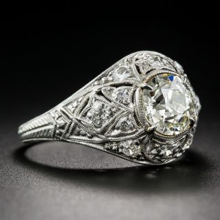 1.52 Carat Diamond Art Deco Engagement Ring