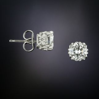1.52 Carat Diamond Stud Earrings