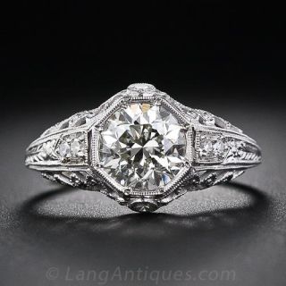 1.52 Carat Edwardian Engagement Ring