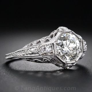 1.52 Carat Edwardian Engagement Ring