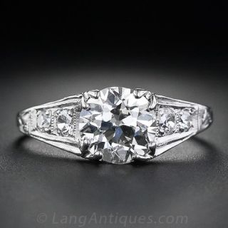 1.54 Carat Diamond Antique  Engagement Ring