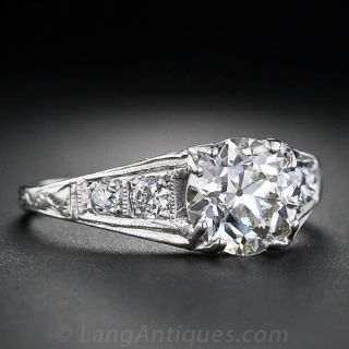 1.54 Carat Diamond Antique  Engagement Ring