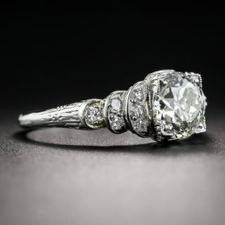 1.54 Carat Diamond Art Deco Engagement Ring - GIA N VS1