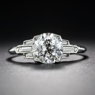 1.54 Carat Diamond Art Deco Style Engagement Ring - GIA I VS1