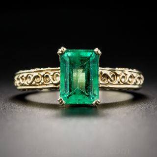 1.54 Carat Emerald Solitaire Ring