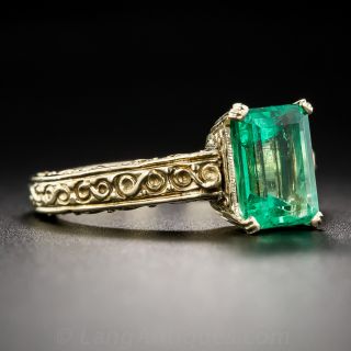 1.54 Carat Emerald Solitaire Ring