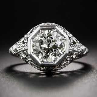 1.54 European-Cut Diamond Solitaire Engagement Ring by Belais