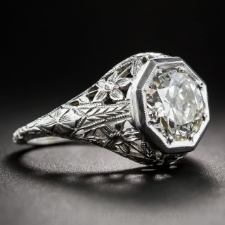 1.54 European-Cut Diamond Solitaire Engagement Ring by Belais