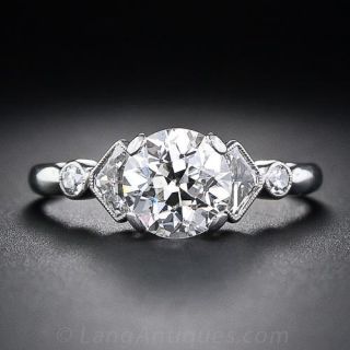 1.55 Carat Art Deco Diamond Engagement Ring