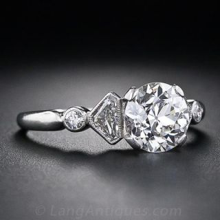 1.55 Carat Art Deco Diamond Engagement Ring