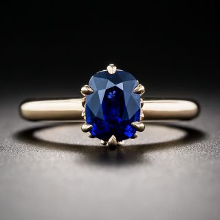 1.55 Carat Sapphire Ring in 18K Rose Gold 