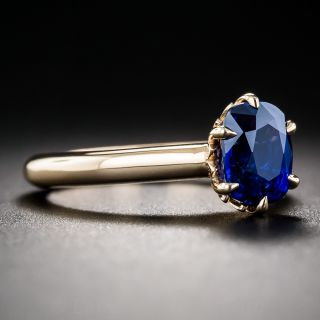 1.55 Carat Sapphire Ring in 18K Rose Gold 