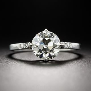 1.56 Carat European Cut Diamond Vintage Engagement Ring