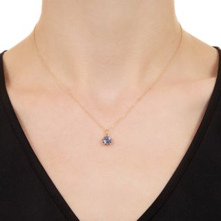 1.56 Carat Sapphire Solitaire Pendant