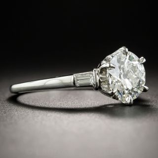 1.57 Carat Diamond and Platinum Vintage Solitaire Engagement Ring