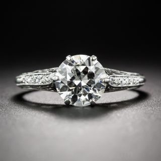 1.57 Carat Diamond Art Deco Engagement Ring GIA J-SI1 