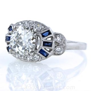 1.58 Carat Art Deco Diamond Ring