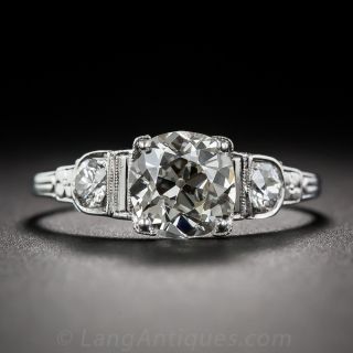 1.58 Carat Art Deco Engagement Ring - GIA 
