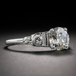 1.58 Carat Art Deco Engagement Ring - GIA 