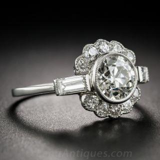 1.58 Carat Diamond Vintage Engagement Ring GIA K/VS2