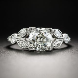 1.58 Carat Diamond Platinum Vintage Engagement Ring - GIA  K VS1