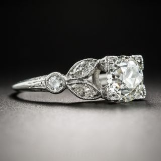 1.58 Carat Diamond Platinum Vintage Engagement Ring - GIA  K VS1
