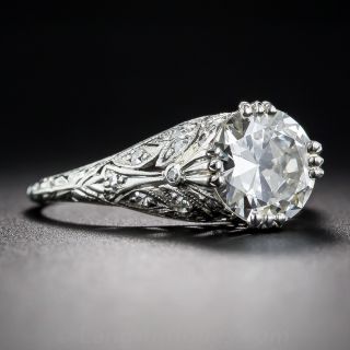 1.58 Carat Vintage Engagement Ring - GIA J VS 2 