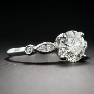 1.59 Carat Diamond Vintage Engagement Ring GIA L-VS1