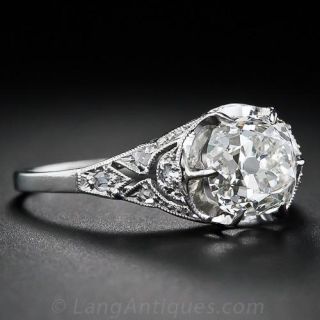 1.60 Carat Antique Diamond Engagement Ring
