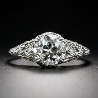 1.60 Carat Diamond Art Deco Engagement Ring