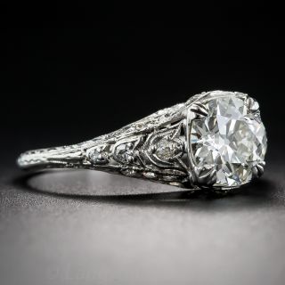 1.60 Carat Diamond Art Deco Engagement Ring