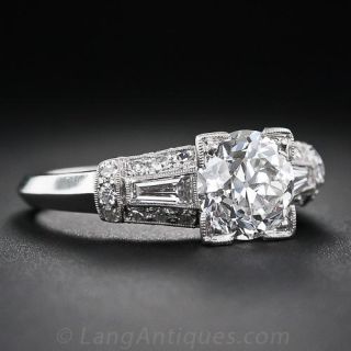 1.60 Carat Diamond Art Deco Style Engagement Ring