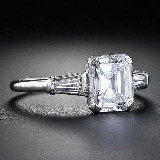 1.60 Carat ‘E VS2’ Emerald-Cut Diamond Ring