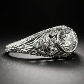 1.60 Carat Platinum and Diamond Art Deco Engagement Ring