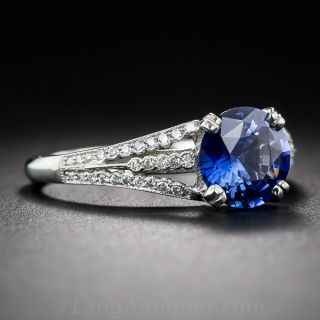 1.60 Carat Sapphire & Diamond Edwardian Style Ring