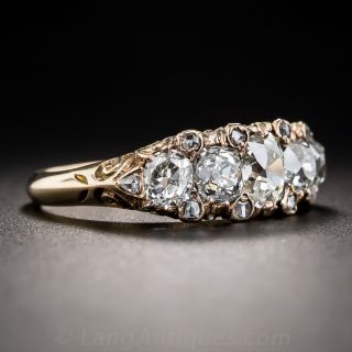 1.60 Carat Victorian Five-Stone Diamond Ring