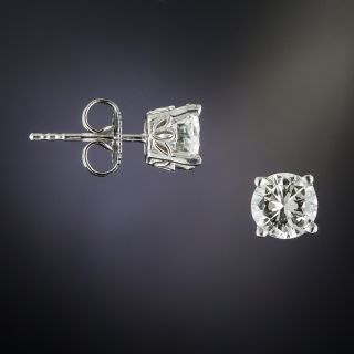 1.61 Carat Diamond Stud Earrings