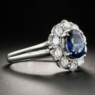 1.61 Carat Sapphire and Diamond Ring
