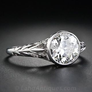 1.62 Carat Antique Engagement Ring
