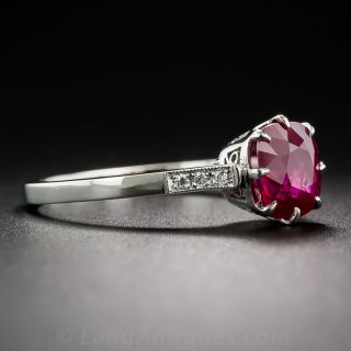 1.62 Carat Burmese Ruby Ring
