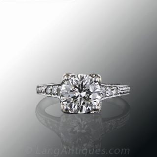 Art Deco Diamond Engagement Ring 