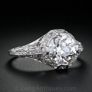 1.62 European-Cut Vintage Diamond Ring