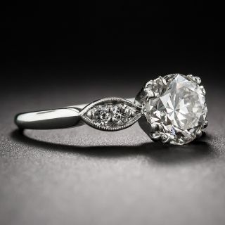 1.65 Carat Diamond and Platinum Vintage Engagement Ring
