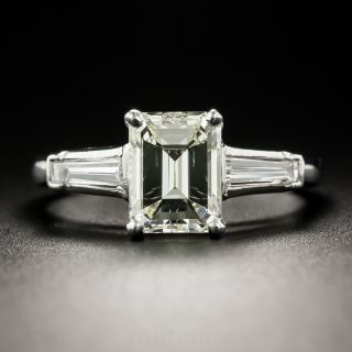 1.65 Carat Emerald-Cut Diamond Platinum Solitaire 