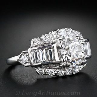1.65 Carat European-Cut Estate Diamond Ring