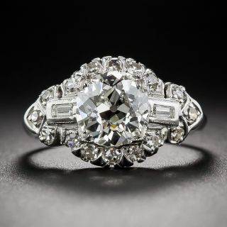 1.66 Carat Art Deco Diamond Engagement Ring