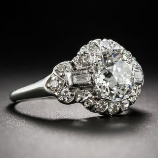 1.66 Carat Art Deco Diamond Engagement Ring